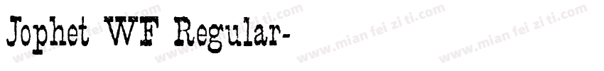 Jophet WF Regular字体转换